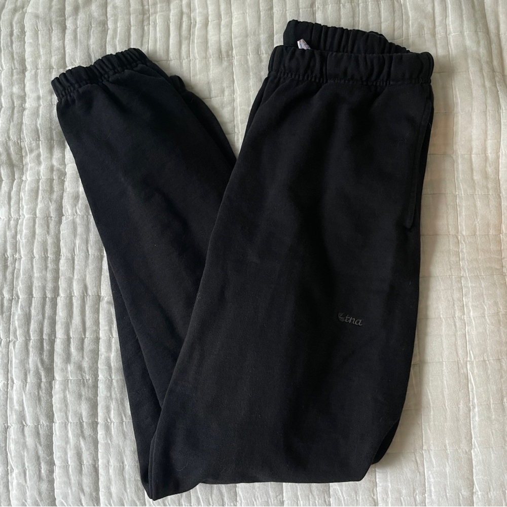 Aritzia TNA Black Extra AF Fleece Jogger Sweatpants
